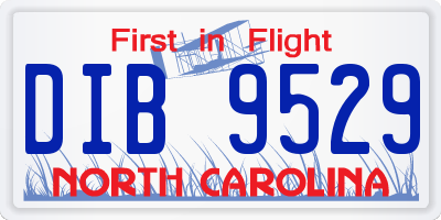 NC license plate DIB9529