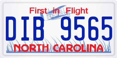 NC license plate DIB9565