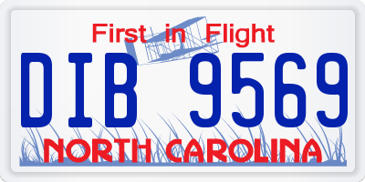 NC license plate DIB9569
