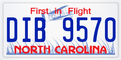 NC license plate DIB9570