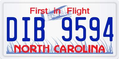 NC license plate DIB9594