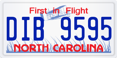 NC license plate DIB9595