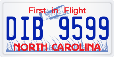 NC license plate DIB9599