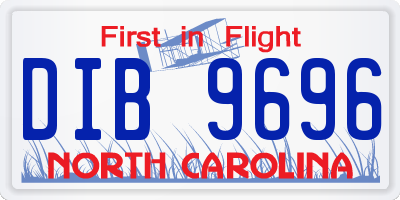 NC license plate DIB9696