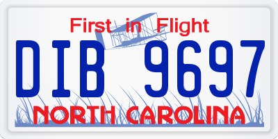 NC license plate DIB9697