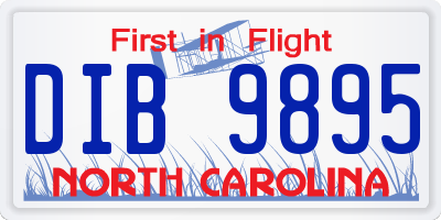 NC license plate DIB9895