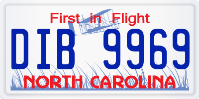 NC license plate DIB9969