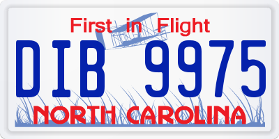 NC license plate DIB9975