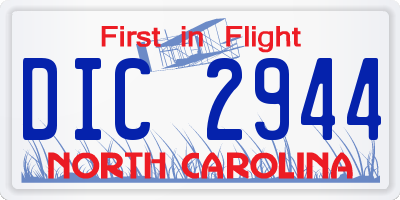NC license plate DIC2944