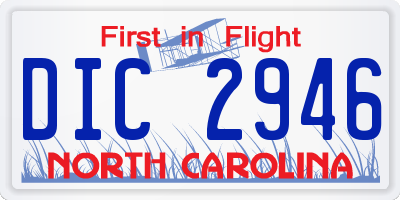 NC license plate DIC2946