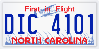 NC license plate DIC4101