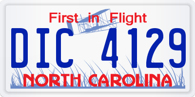 NC license plate DIC4129