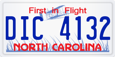 NC license plate DIC4132