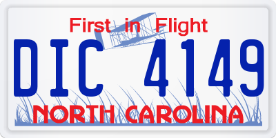 NC license plate DIC4149