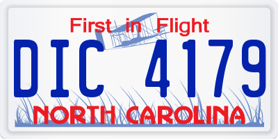 NC license plate DIC4179