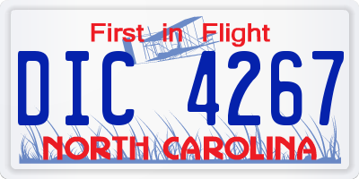 NC license plate DIC4267