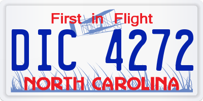 NC license plate DIC4272