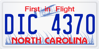 NC license plate DIC4370