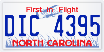 NC license plate DIC4395