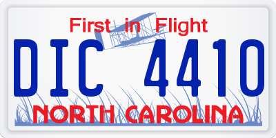 NC license plate DIC4410