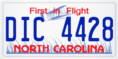 NC license plate DIC4428