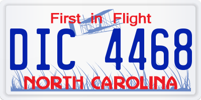 NC license plate DIC4468