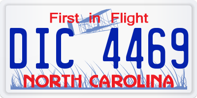 NC license plate DIC4469