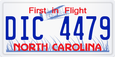 NC license plate DIC4479