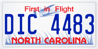 NC license plate DIC4483