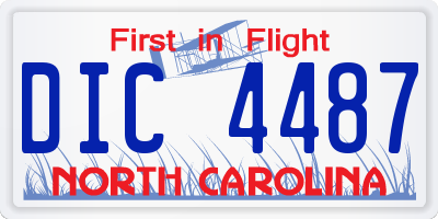 NC license plate DIC4487