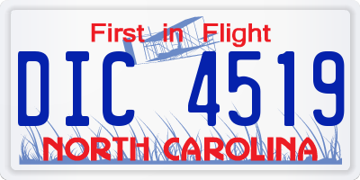 NC license plate DIC4519