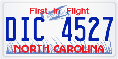 NC license plate DIC4527