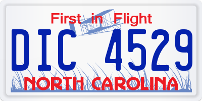 NC license plate DIC4529