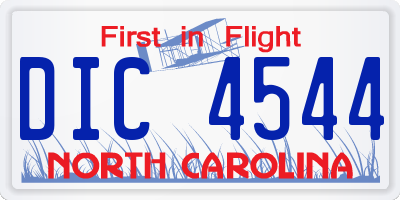 NC license plate DIC4544