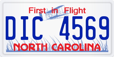 NC license plate DIC4569