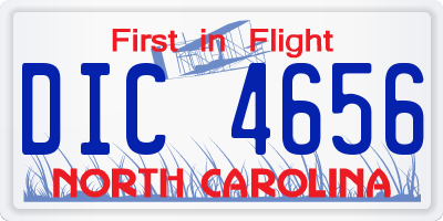 NC license plate DIC4656