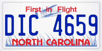 NC license plate DIC4659