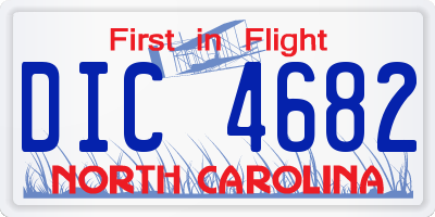 NC license plate DIC4682