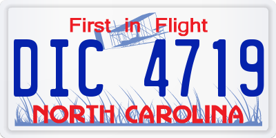 NC license plate DIC4719