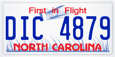 NC license plate DIC4879