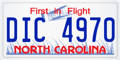 NC license plate DIC4970