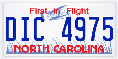 NC license plate DIC4975