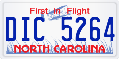 NC license plate DIC5264