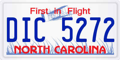 NC license plate DIC5272