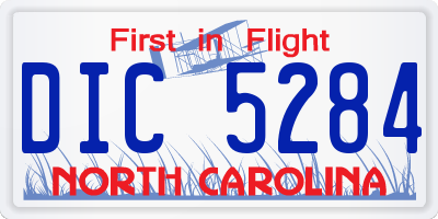 NC license plate DIC5284
