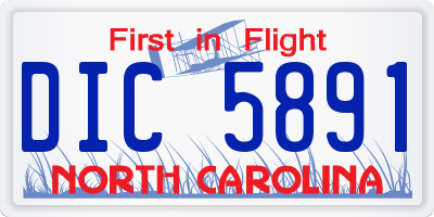 NC license plate DIC5891
