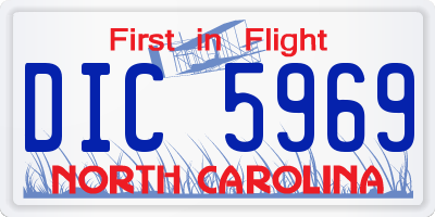 NC license plate DIC5969