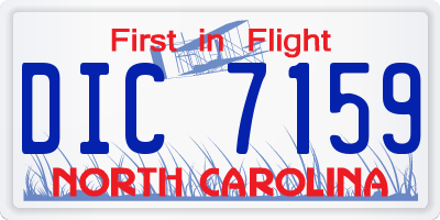 NC license plate DIC7159