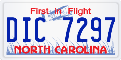 NC license plate DIC7297