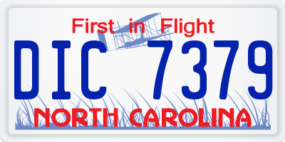 NC license plate DIC7379